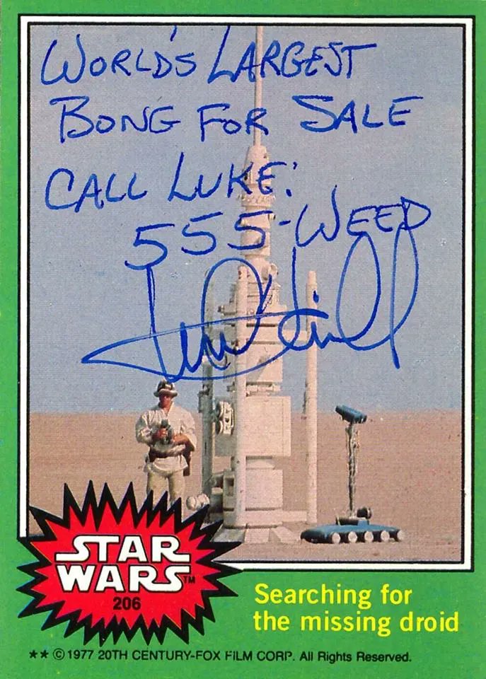 There's SO many amazing trading cards of Mark Hamill as Luke Skywalker that Mark's (let's say) enhanced with his own creativity! 🤣

If <a href="/MarkHamill/">Mark Hamill</a> replies to this tweet with his favorite card, we'll give one person who retweets this tweet a free box of Star Wars trading cards!