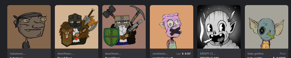 tarpeth's tweet photo. safe to say today is international degen day #goblintownwtf vs #dwarftown vs #hobotown vs #zombiestown 
which town you got?!
@DwarftownWTF_ @hobotownwtf @zombiestownwtf https://t.co/3qlA6oeMAP