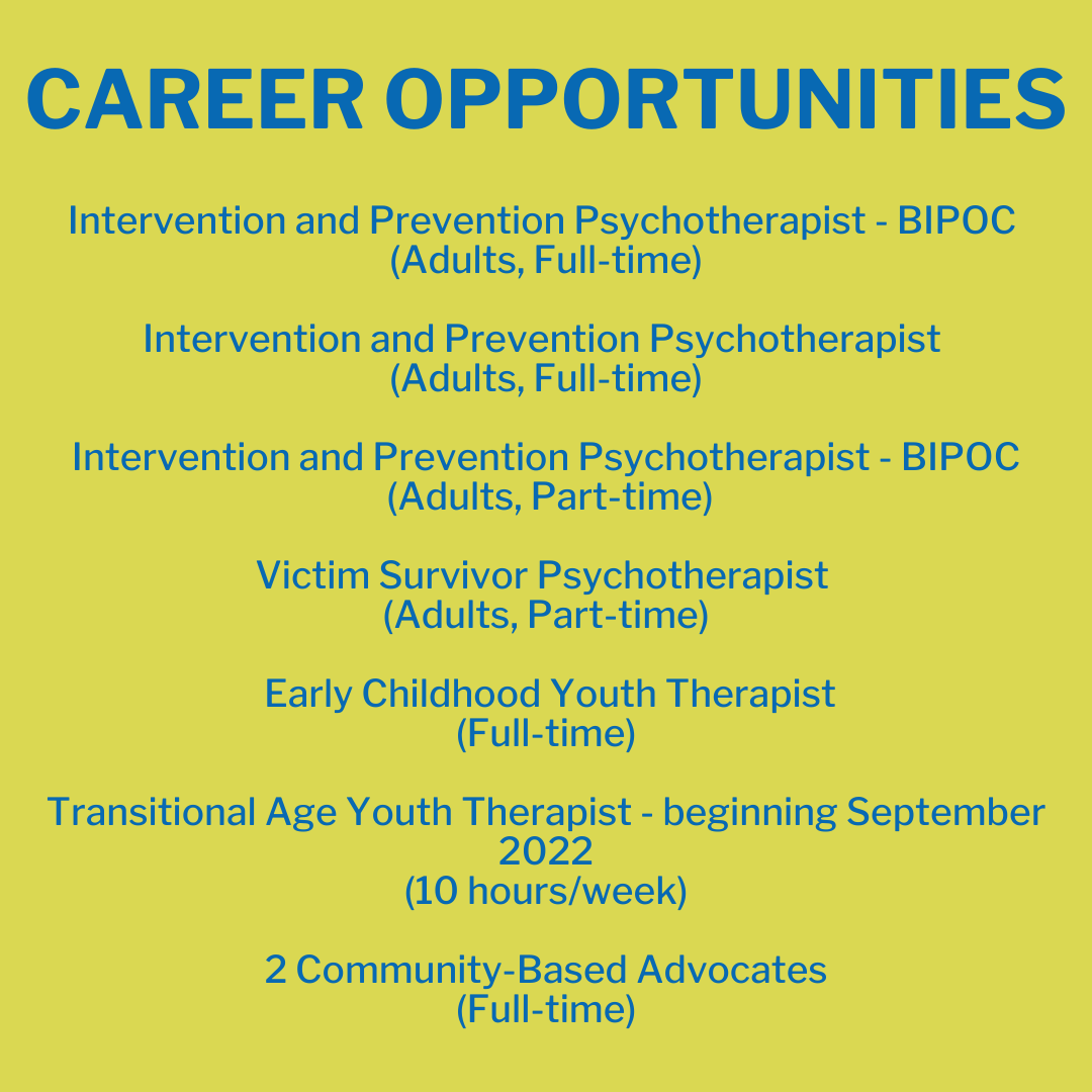 mn_dap's tweet image. Join our team!
DAP is hiring on our Advocacy, Youth Therapy, Victim Survivor Therapy and Intervention & Prevention Therapy Teams! We would love to work with you!
If you wish to apply, please email employment@mndap.org. Full job descriptions lnkd.in/eK378pHW.
#hiring