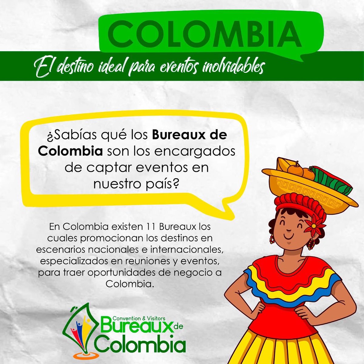 ProBaq's tweet photo. ¿Sabías que en Colombia existen 11 Bureaux que se encargan de promocionar las bondades de nuestro país y a su vez, captar eventos? 🤔
Te invitamos a darle un vistazo al post y descubrir quiénes somos, qué hacemos y cómo lo hacemos 🙌🏻🔝
#BureauxDeColombia #EventsInColombia https://t.co/8vqdRTBNAO