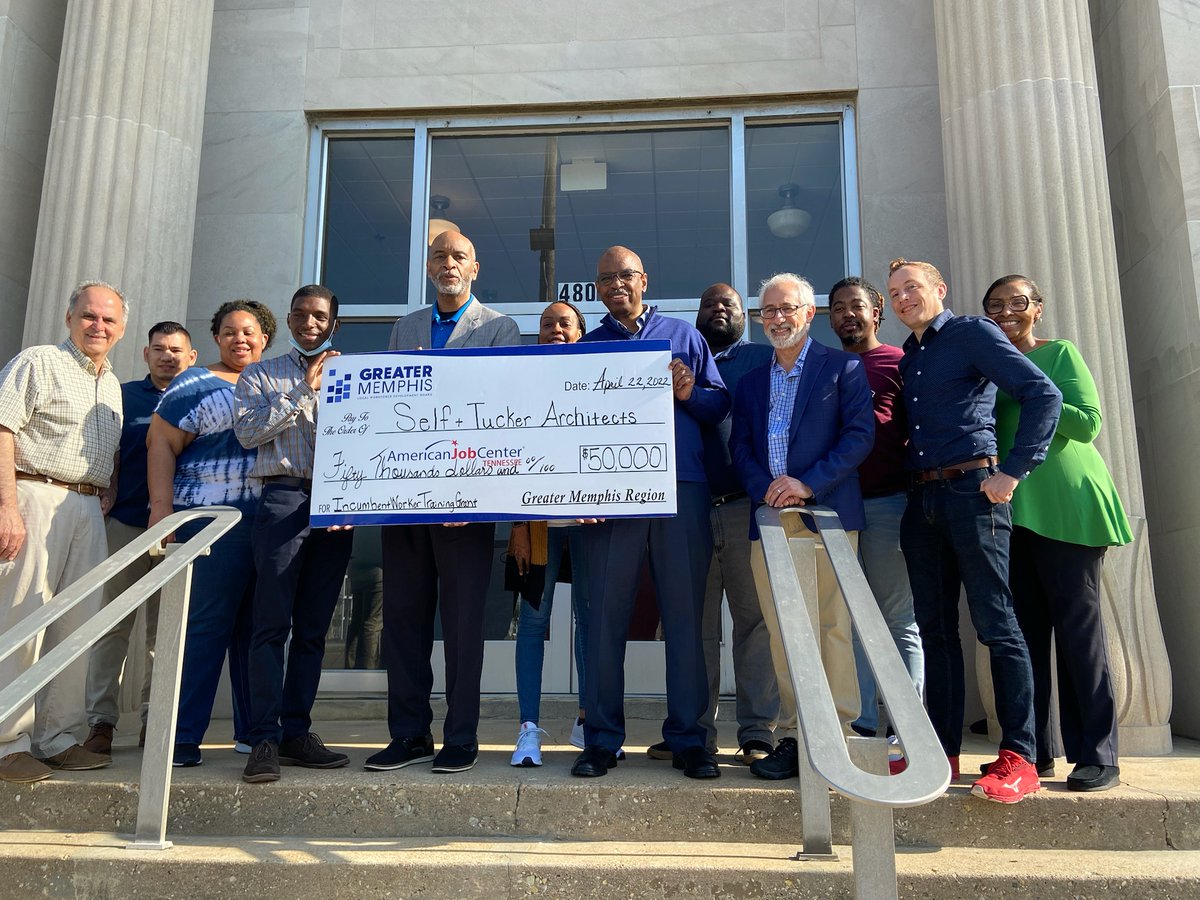 Memphis Mills Service and Self+Tucker Architect are recipients of the Incumbent Worker Training Grant which provides funding to help eligible TN businesses train and retain employees by providing skills upgrades and process improvement training for existing, full-time employees.