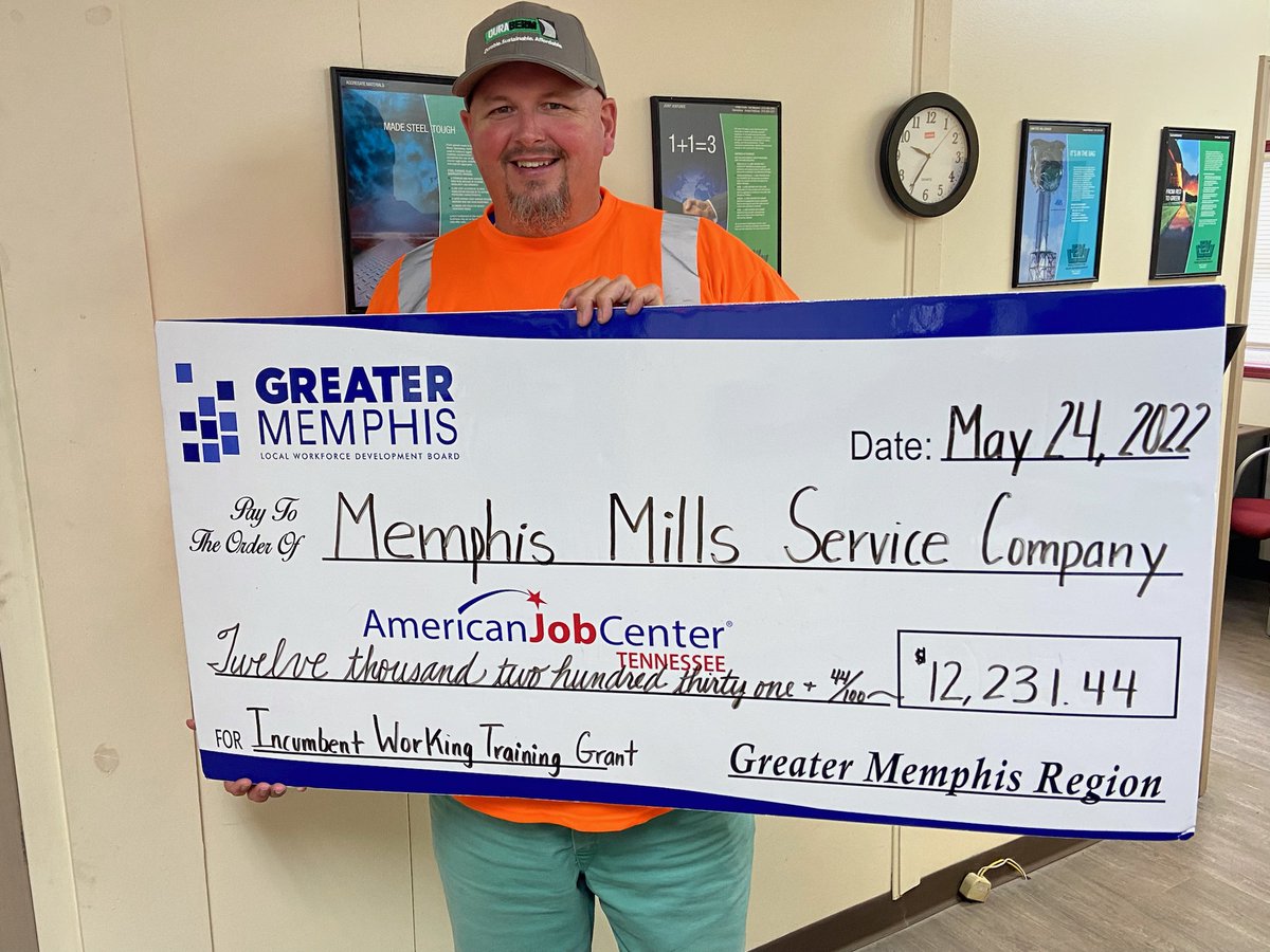 AJC_GMemphis's tweet photo. Memphis Mills Service and Self+Tucker Architect are recipients of the Incumbent Worker Training Grant which provides funding to help eligible TN businesses train and retain employees by providing skills upgrades and process improvement training for existing, full-time employees. https://t.co/VYRwr6gOrH