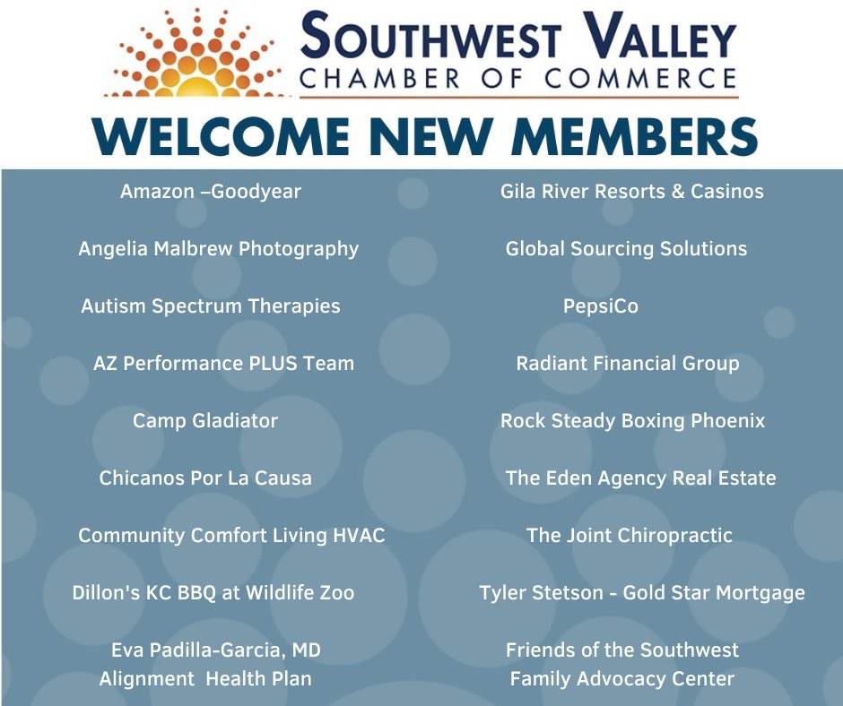 The Southwest Valley Chamber is thrilled to introduce our newest members! We're excited to have you all part of the Chamber 🎉
Let's give them a warm welcome!
#SWValleyChamber #Newmembers #MyChamberRocks