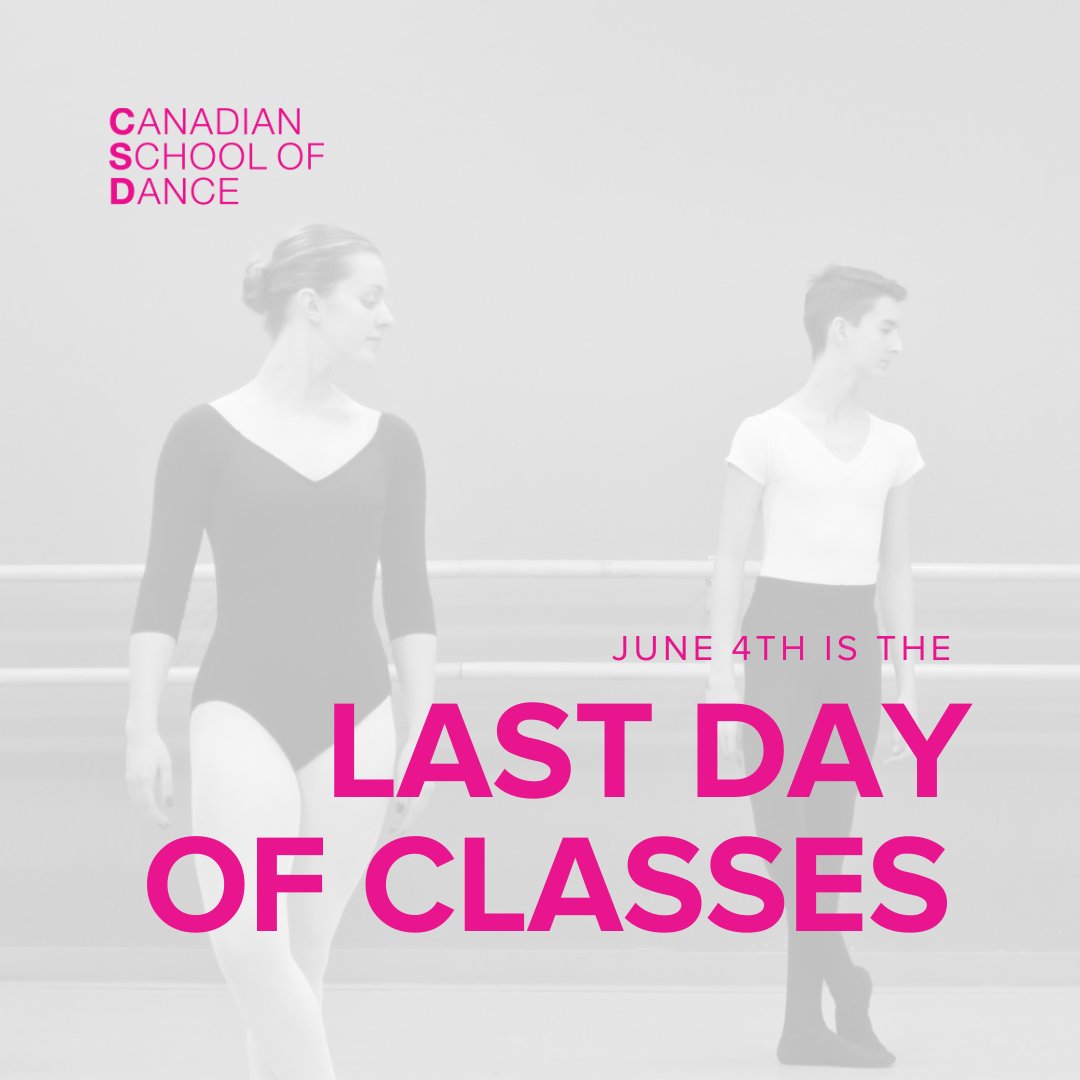 CSDdance's tweet image. Please note that June 4th will be the last day of classes of the season.

We would like to thank our amazing dancers and all of the parents for another memorable year! Have a wonderful Summer #CSDFam!