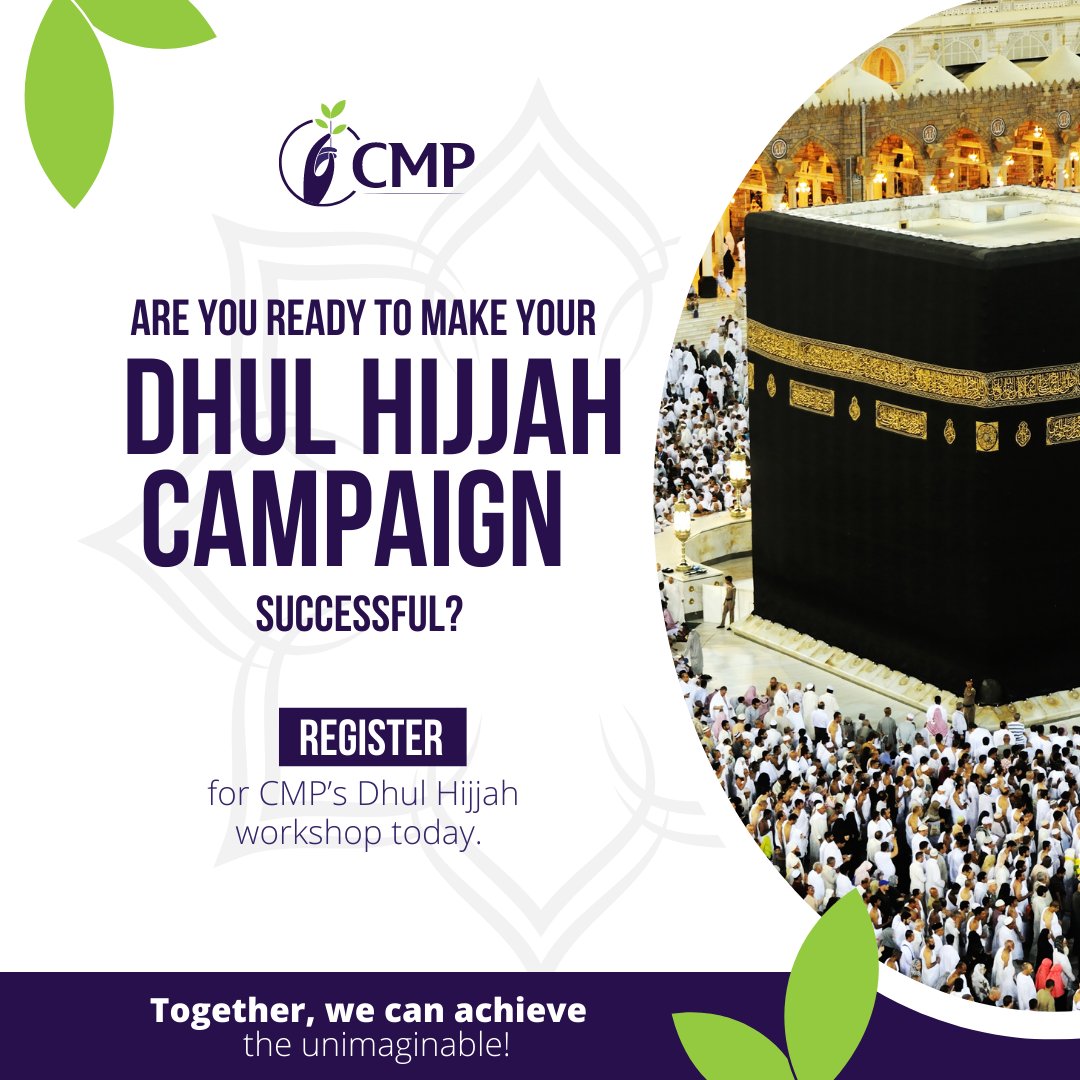 Is your nonprofit ready for cultivation, solicitation, and stewardship through the 10 days of Dhul Hijjah? Join our workshop on June 8th and learn step by step guide to build or improve your Dhul Hijjah Campaign. Register for the workshop now! muslimphilanthropy.com/event-4846278