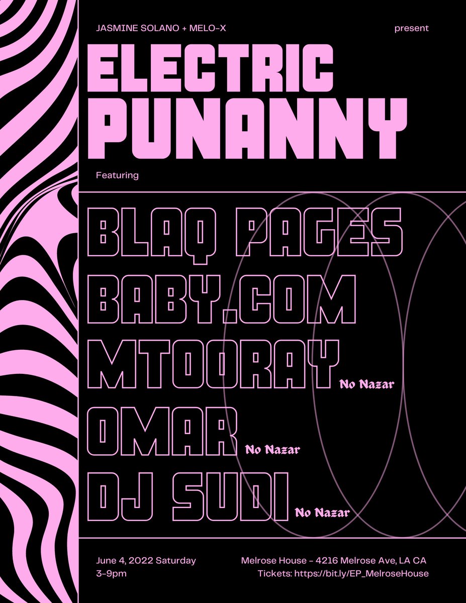 did you get your tickets to our LA event this Sat?! day party vibes 3-9pm ⚡️ eventbrite.com/e/electric-pun…