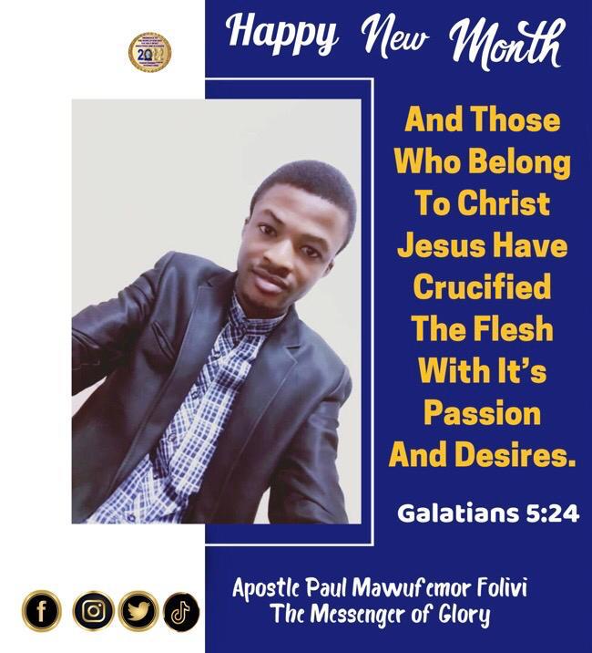 PF_Officiale's tweet photo. It is with great joy to welcome you all Princes And Princesses to the Month 

In this new month I pray that God gives you  the ability to crucify the flesh and enable you  to walk in Spirit and truth through the finished work  of Jesus Christ on the cross. https://t.co/AH9JsYo8bm