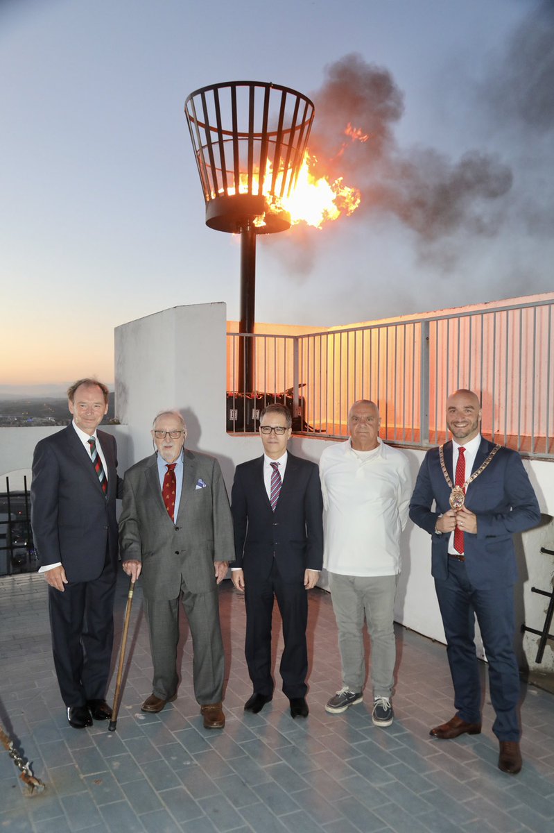 Queen’s Platinum Jubilee Beacon

Ceremony was led by Deputy Chief Minster together with HE the Governor &amp; HW Mayor.

The beacon was lit by Louis Pereira who was born in the same year as The Queen and Paul Tunbridge who was born on the day that The Queen ascended to the throne.