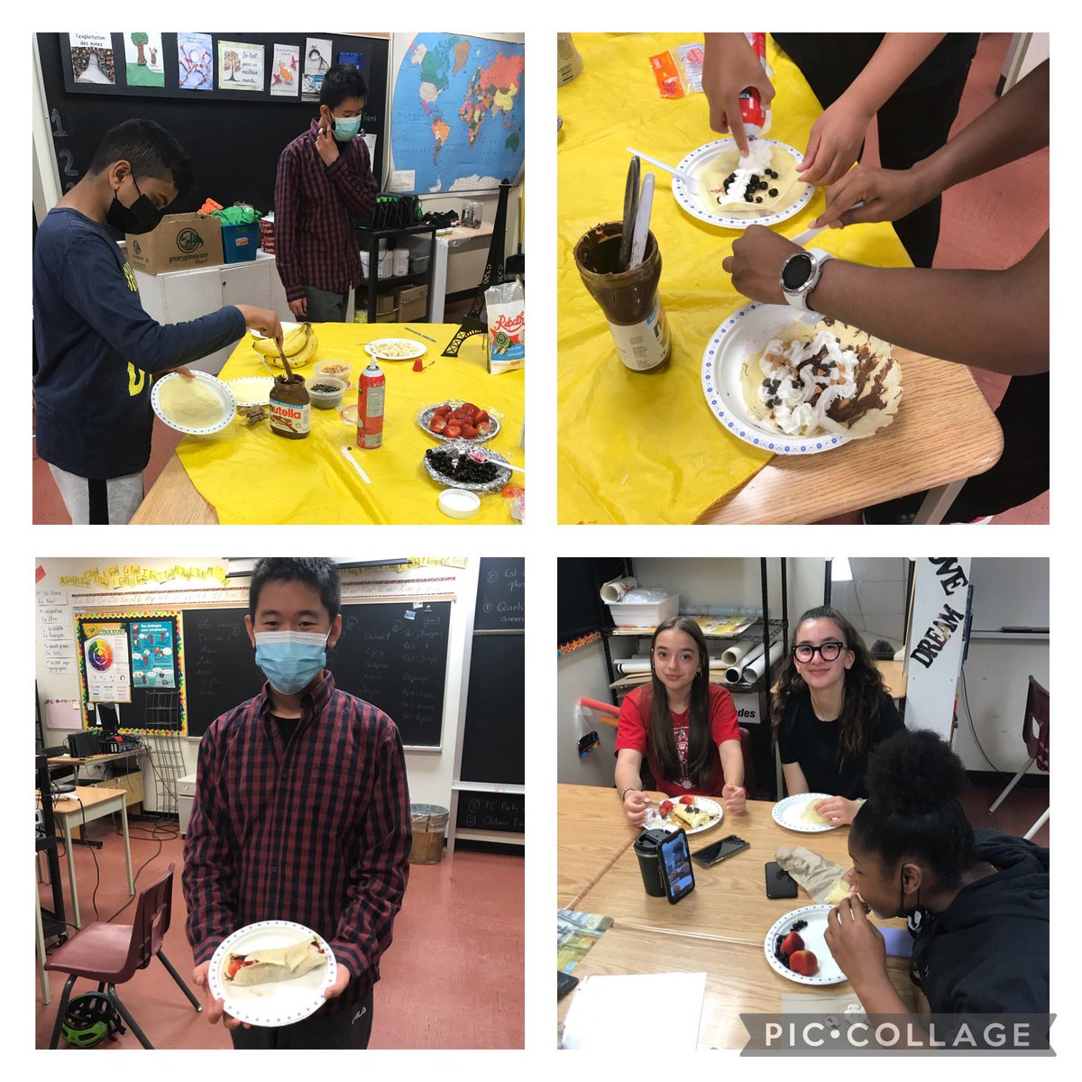 Ss in 7F @JbtyrrellS are making crepes whilst learning how to follow French instructions. Simply delicious! @LN10Alvarez