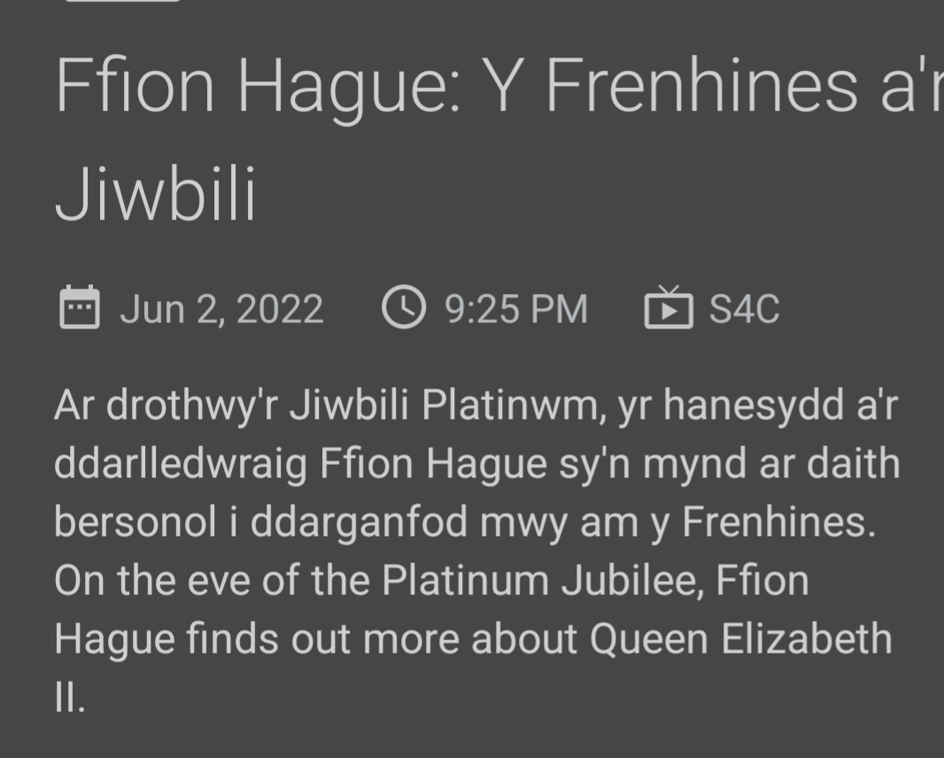 Be ddiawl sgin hon i neud hefo ni'r Cymry???