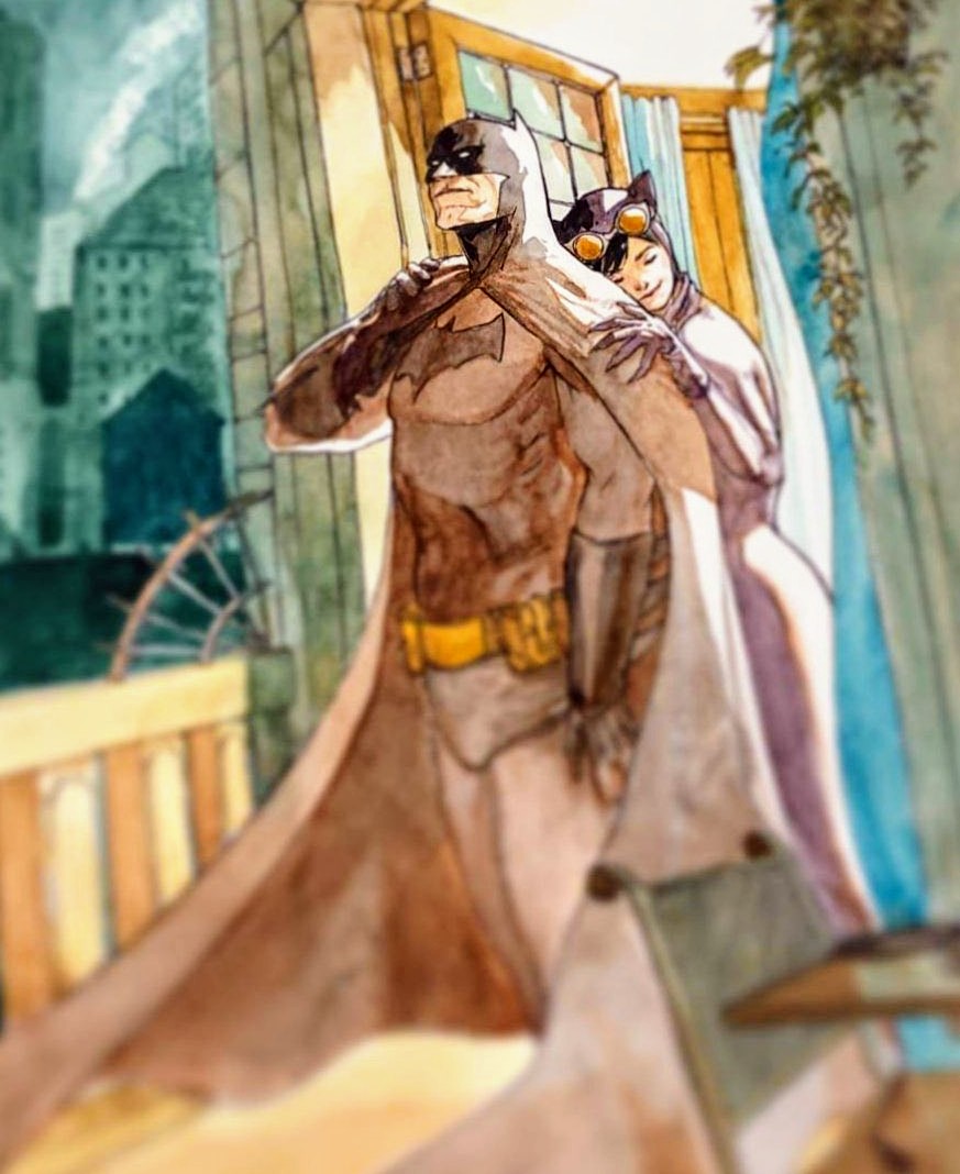 OptimistPrime99's tweet photo. #Batman #Catwoman #BatCat by Tomeu Morey https://t.co/9NGl1N6TSJ