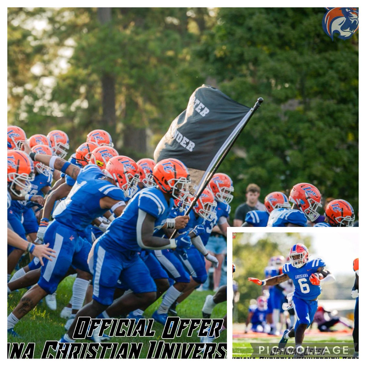 AGTG I’m extremely blessed to receive an offer frm <a href="/LCU_ftball/">LCU Football</a> after great talks with <a href="/Coach_Vince_/">Vince Giardina</a> <a href="/CoachPorterJP3/">Trey Porter</a> …..<a href="/campmoula_MG/">Ernest Harvey Jr.</a> <a href="/RiverBayoula/">Bayou/River Elite</a> <a href="/THS_TigersFB/">Thibodaux High School Tiger Football</a> <a href="/coach_brodie/">Skillz Evolution SOUTH - Craig Brodie</a>