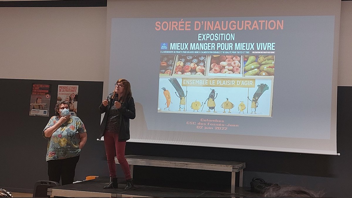 Une exposition à découvrir à <a href="/VilleColombes/">Ville de Colombes</a> sur le "bien-manger, #bienvivre" signée @caritasfrance : elle nous rappelle qu'avoir accès à une alimentation saine est un droit pour tous, alors que 7 millions de personnes ont eu recours à l'aide #alimentaire en 2020.