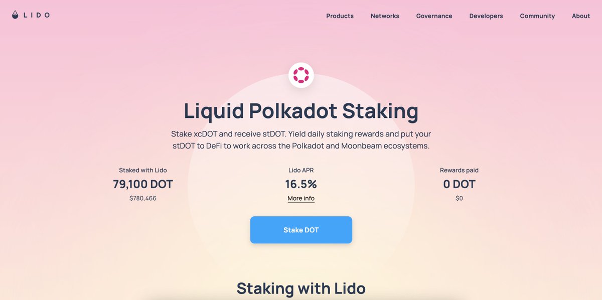 LidoFinance's tweet photo. Trade in and out of staked DOT in just a few clicks to effectively stake/unstake without the wait. 

Learn more on https://t.co/E8OAiymBBE 🏝️ https://t.co/xFJLgabwN1