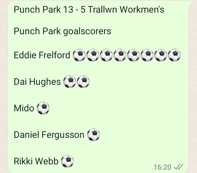 Annual memorial match in memory od Marv and my last game as I'm officially retiring. Huge win for the Punch. Viva la Marv!