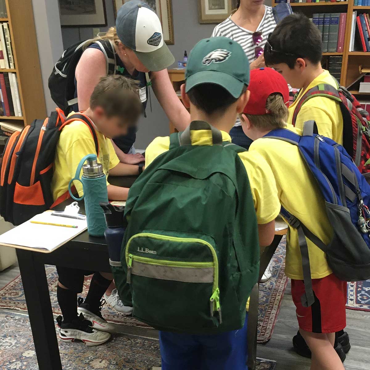 PhilaPrintShop's tweet image. 🔎 🗺️ Hosting two groups of 3rd graders on the Walk Through Wayne project from Wayne Elementary today at the shop.  #futurecollectors #mapcollecting #antiqueprints #WaynePA #localbusiness