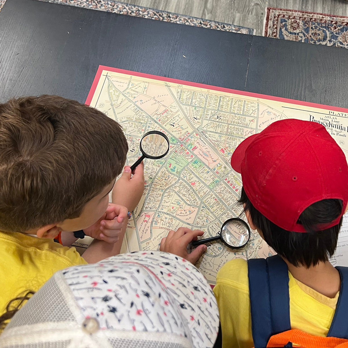 PhilaPrintShop's tweet image. 🔎 🗺️ Hosting two groups of 3rd graders on the Walk Through Wayne project from Wayne Elementary today at the shop.  #futurecollectors #mapcollecting #antiqueprints #WaynePA #localbusiness