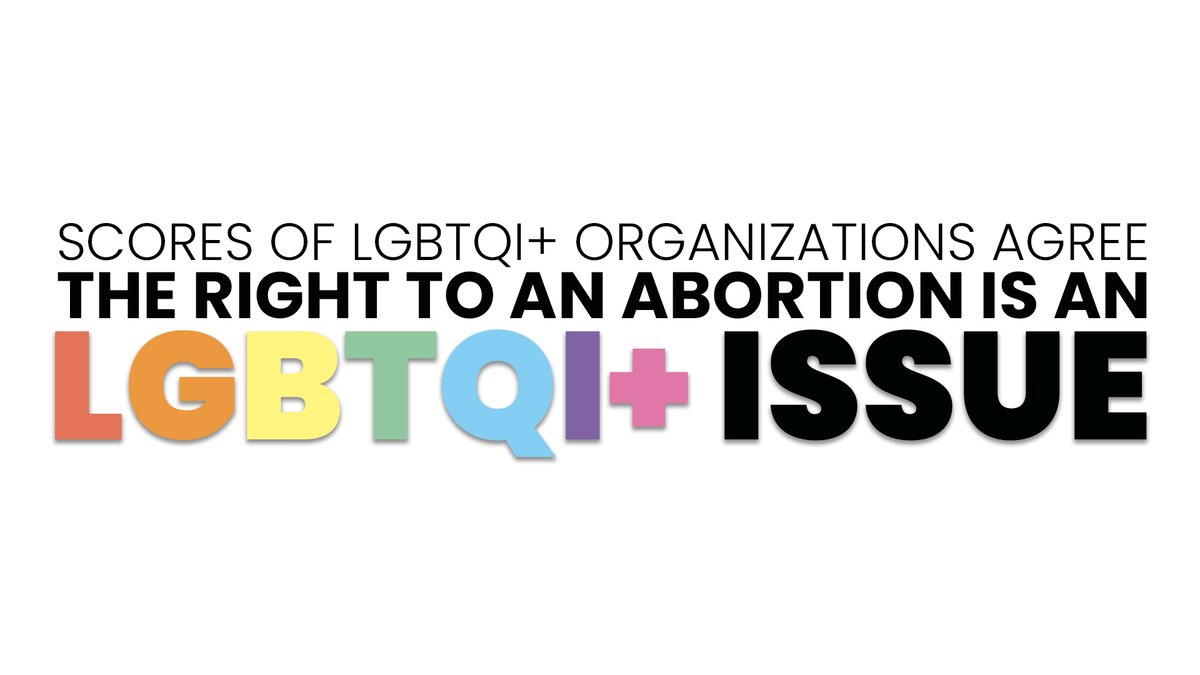 (1/3) Today we, along with 91 other orgs representing the #LGBTQ community, have released an open letter voicing our strong support for #abortionrights: nclrights.org/about-us/press…