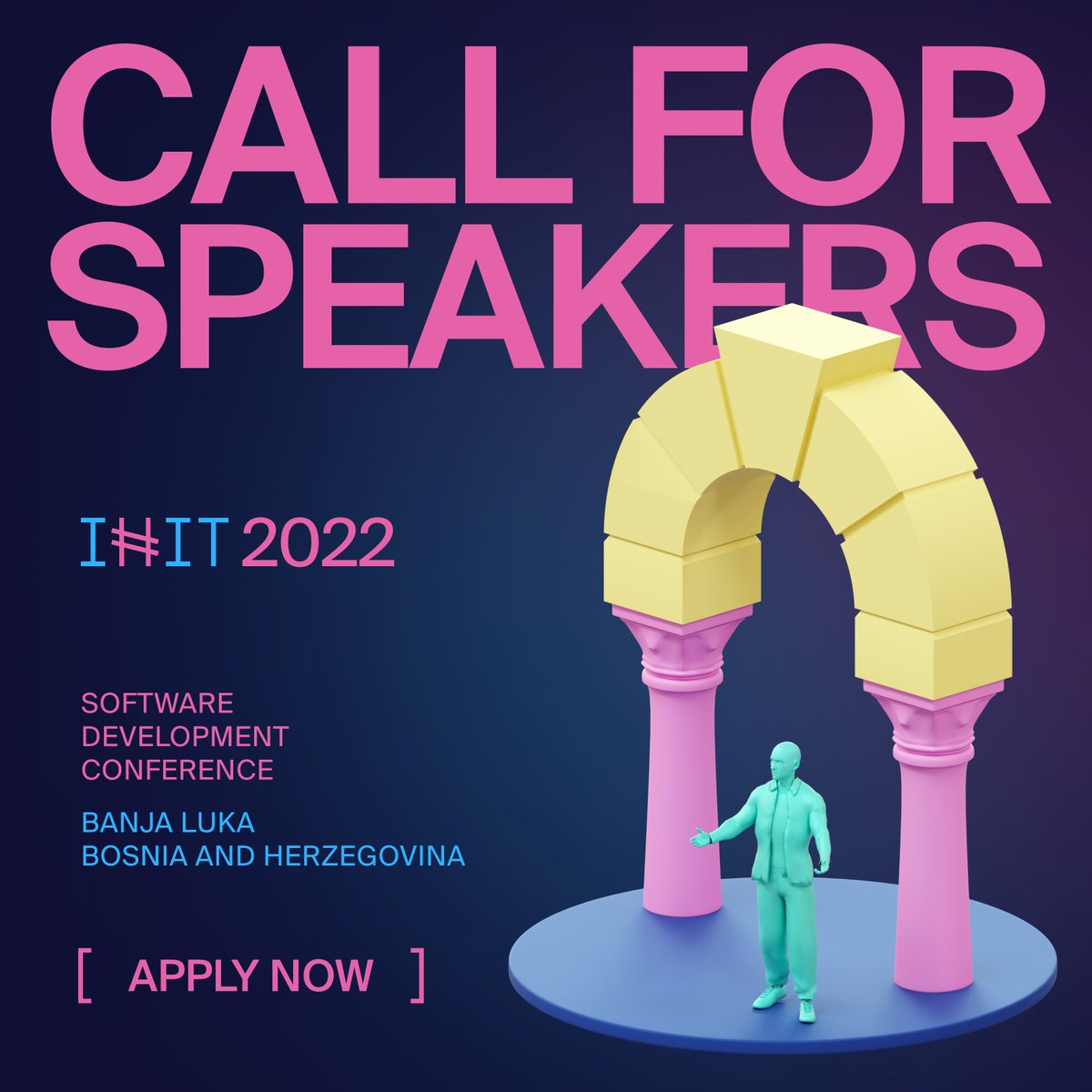 We are happy to announce the second INIT Conference in Banja Luka on Sep 24th, 2022!

We still have a room for excellent speakers.
If you have a great talk, get in touch :) 
sessionize.com/init-2022/

Welcome, and let's say 'Hello World' in person.