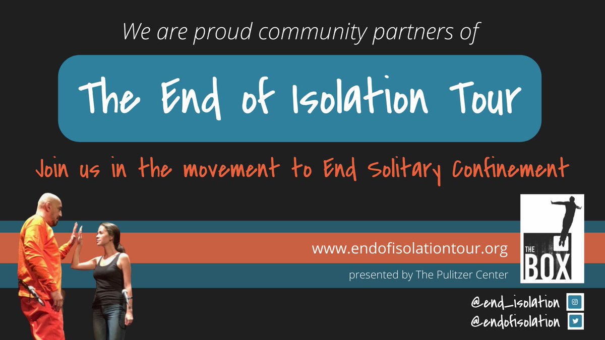 weisswrite's tweet image. BeforeFergusonBeyond Ferguson are proud community partners of @endofisolation in the movement to #EndSolitaryConfinement. Follow @endofisolation to keep up with the upcoming national tour of The BOX, a transformative theater experience using #LegislativeArt to impact policy.