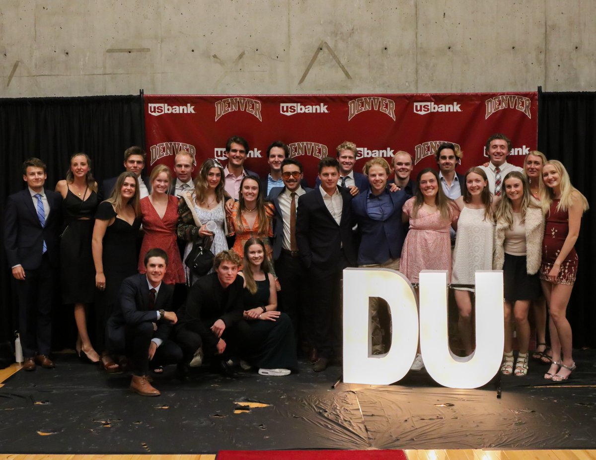 DU_Skiing's tweet image. Had a blast at DU’s Crimson Carpet Student-Athlete Awards Banquet earlier this week--even with pie in the face. Thanks @DenverSAAC!