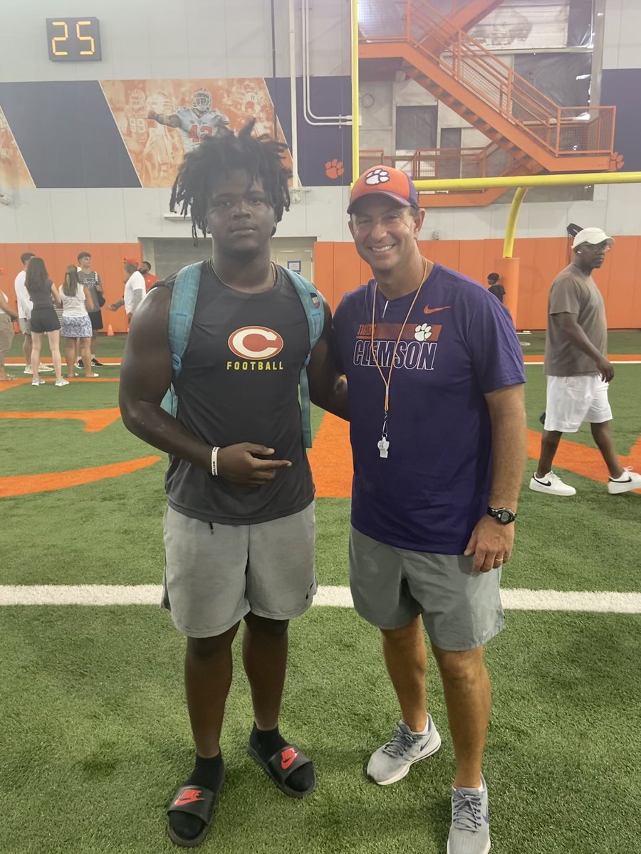 dailenhoward22's tweet photo. Had a great time showing my talent at the @ClemsonFB camp! @RecruitGeorgia @coachski_ @BCpipeline https://t.co/tZ3mrr4uwm