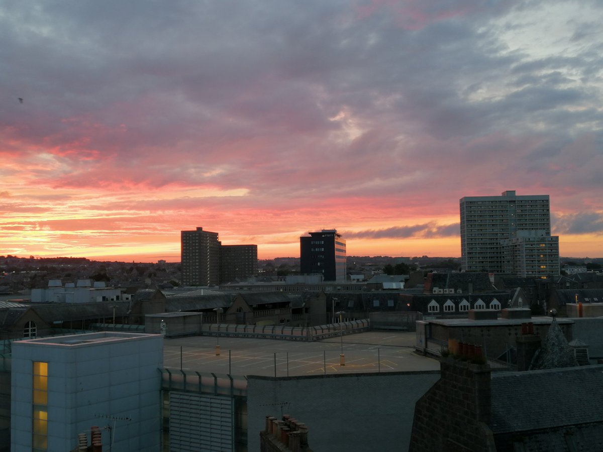 These really don't do it justice, but there's a rather nice sunset over Aberdeen.
