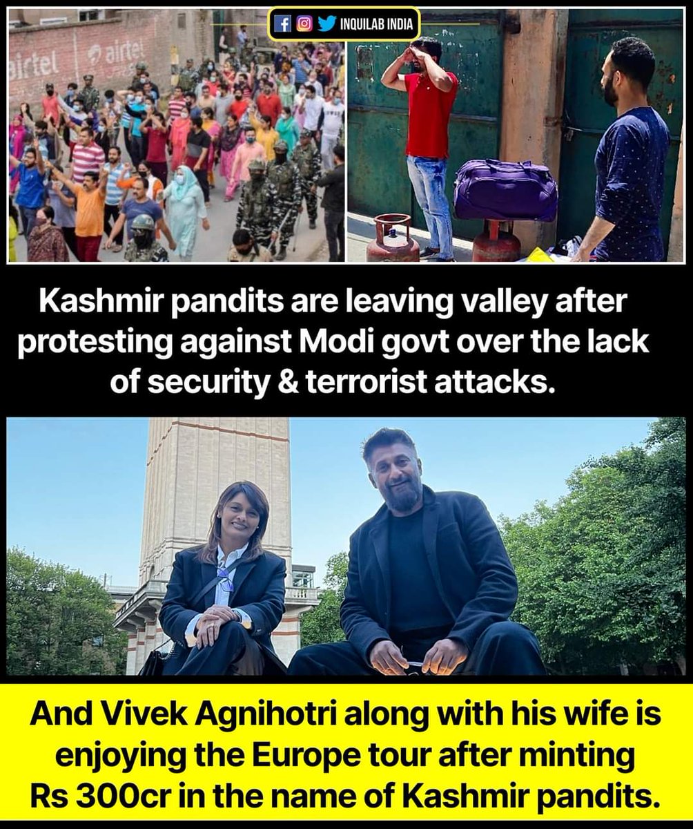 jayantdeshm's tweet photo. Life of Kashmir Pandit's and the hate creator's..
#KashmiriPandits #KashmiriHindus #vivekagnihotri https://t.co/2ed7XlqZME