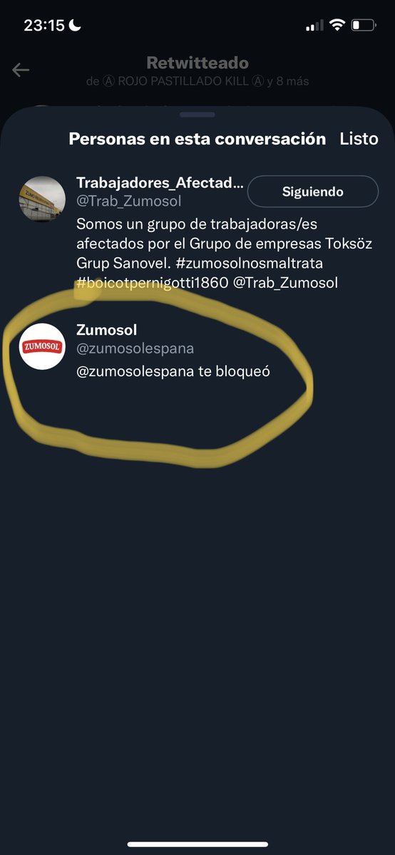 Si nos bloquea <a href="/zumosolespana/">Zumosol</a> que somos sus 38 trabajadoras/es de la planta de Palma Del Río, lo mismo algo quiere que no se sepa.

Paga todo lo que debes y plantea un plan de viabilidad o despide a tus trabajadores según la ley.

Máxima difusión posible por favor, que se sepa