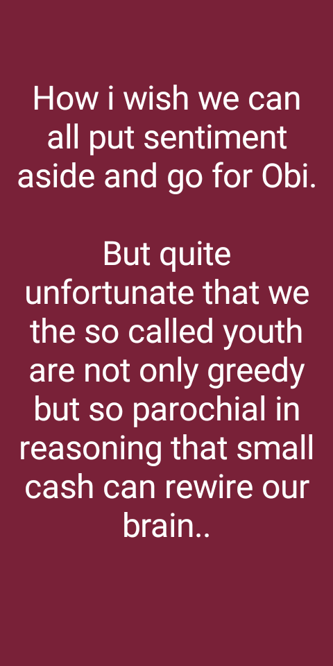 Oracle_Exchange's tweet photo. I hope small money will not reset your brain.
#BAT2023
#Tinubu https://t.co/HmAtzE4TZN