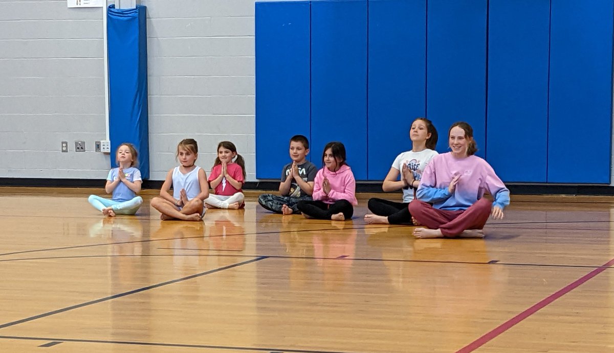 Due to rain yesterday, the Health and Wellness sponsored "Yoga in the Park" event changed to Yoga in #howemanning gym. It was still a peaceful, mindful experience that participants of all ages enjoyed.  <a href="/MeredithWinche1/">Meredith Winchell</a> did a phenomenal job leading this event! #fullermeadow