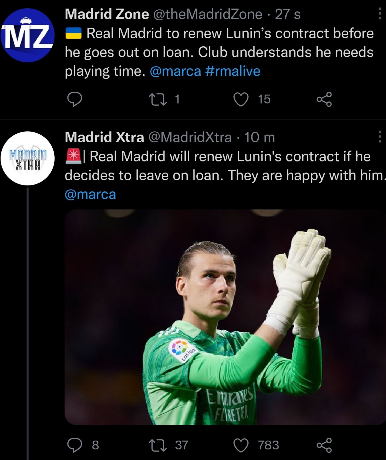 Madrid Zone On Twitter 🇺🇦 Real Madrid To Renew Lunins Contract 