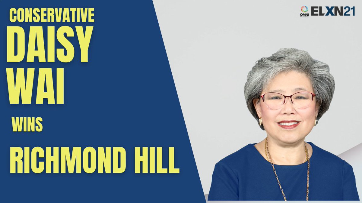 #BREAKING 
PC Candidate Daisy WAI wins in Richmond Hill. 

#ONelxn22 #ONpoli #Election2022