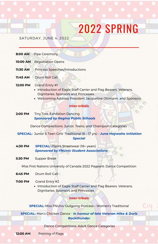 fnunivpowwow's tweet photo. 📣 ANNOUNCEMENT: @fnunivpowwow 2-Day Program Agenda is available now! #fnunivpowwow @FNUNIVCAN @FNUnivAlumni @FNUniv_SA https://t.co/KjYOHW6xXb