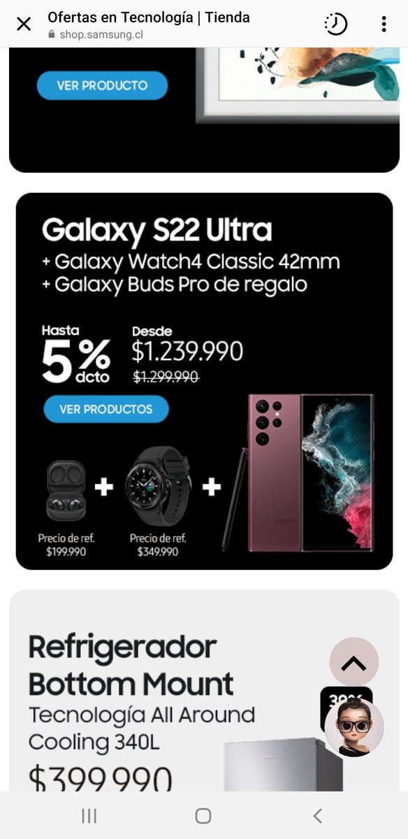 Grandes Ofertas del Cyberday en <a href="/SamsungChile/">Samsung Chile</a> jaajjaaaa
Hasta 5%😲😲