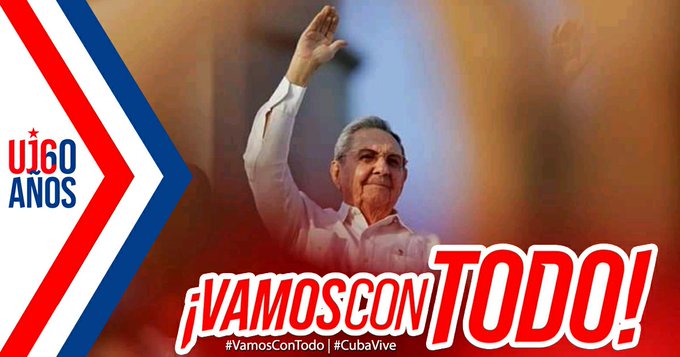 yolandafgomez's tweet photo. Muchas felicidades en su cumpleaños 91 querido #Raúl. Qué alegría tenerlo al frente de nuestras batallas con @DiazCanelB. Gracias por su ejemplo, su lealtad a #Fidel, al Partido; por sus extraordinarios valores humanos; por su amor a #Vilma; por su confianza. ¡Claro q podemos! https://t.co/b517ilx21C