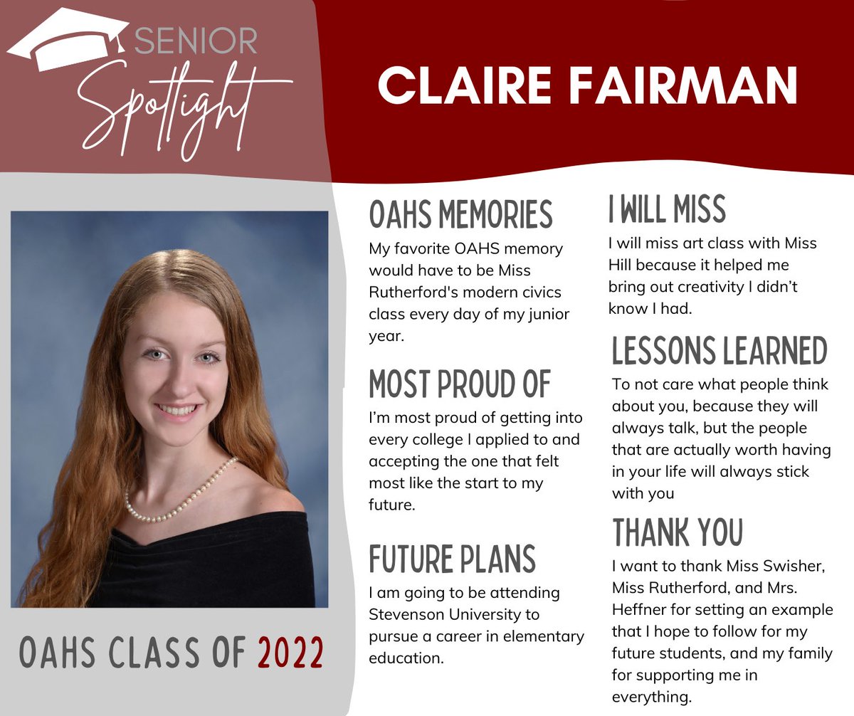 Congratulations, Claire!