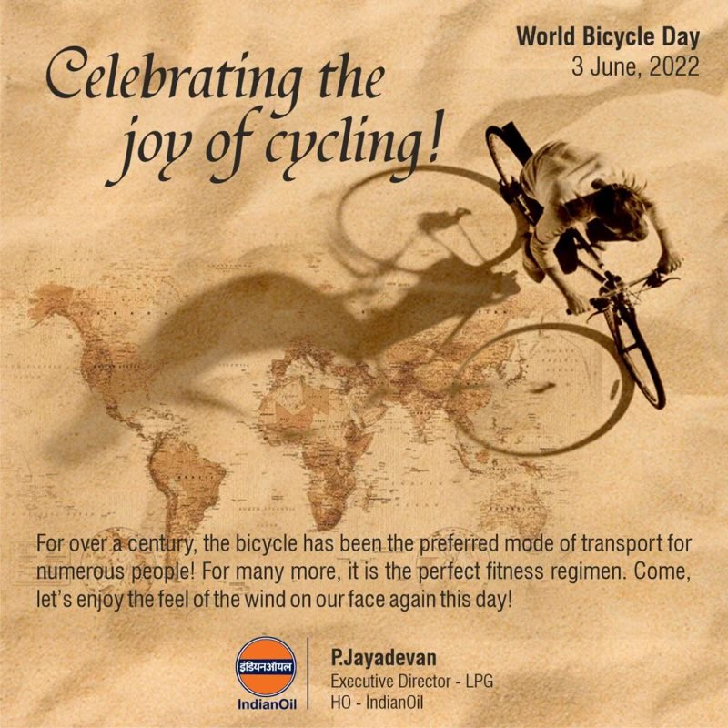 Celebrating the joy of Cycling ! For over a century, the bicycle has been the preferred mode of transport for numerous people, for many more, it is the perfect fitness regimen. Come let’s enjoy the face of the wind on our face again this day! #WorldBicycleDay