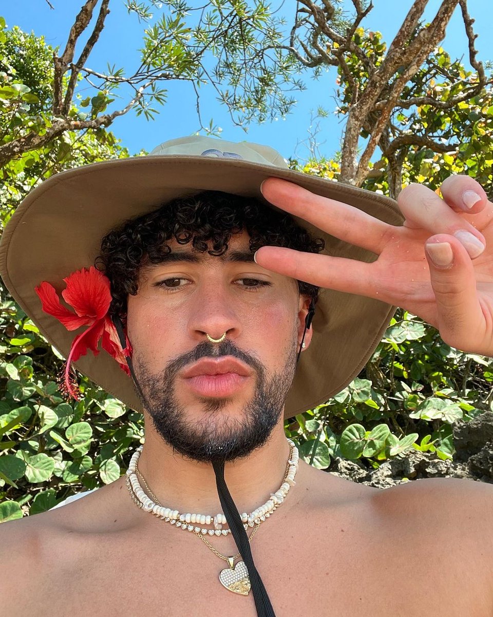 Bad Bunny looks handsome in newly shared photos.
