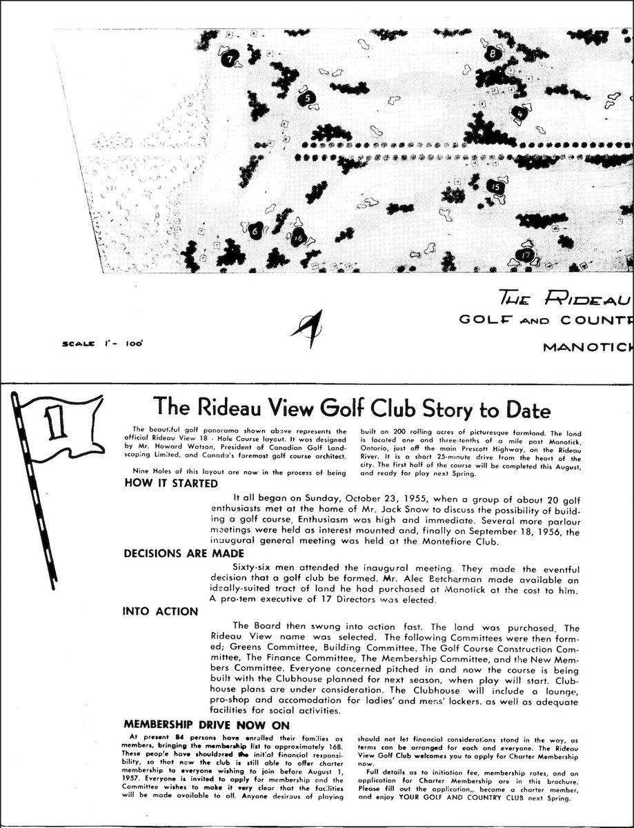 RideauViewGolf's tweet photo. As Rideau View celebrates its 65th anniversary we are marking the occasion on #TBT by highlighting the people and events which have shaped the club's history.
Here is the club's General Report from 1957 and story of the founding of the club. #rideauviewlife https://t.co/WN7m6jdGbg