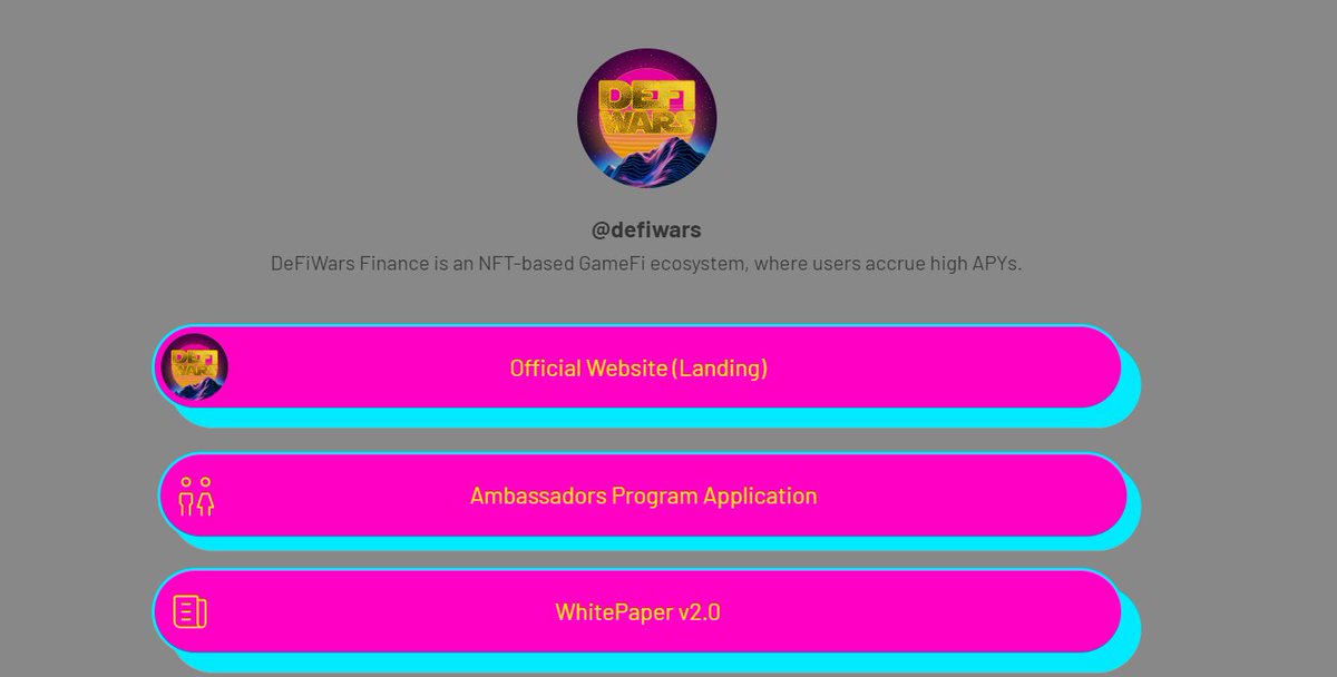 DeFiWars_crypto's tweet photo. Here is DeFiWars Finance´s #WhitePaper v2.0👇🔥
Warzone marketplace, ngNFTs (non graphical #NFTs), iCLO (Initial Community Launch Offer) &amp; #DAO, are some of the new additions. 

https://t.co/6E31KzwZxJ https://t.co/gPLCSbK3Yd
