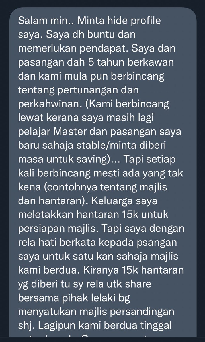 twtmalaywedding's tweet photo. Kalau bajet macam ni, imo its better you guys cari secara ala carte. Sebab boleh minus here &amp; there. Boleh arrange mana yg kita nak lebihkan. 

Nak more to makanan or deco pelamin, MUA semua tu. 

Elaborate all the bajet you need to prepare. Make sure ada extra sikit https://t.co/ALvSvMQ2D5