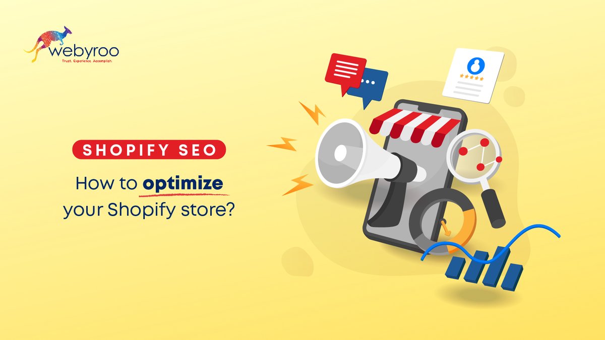 webyroo's tweet photo. Make your Shopify eCommerce store stand out with these #ShopifySEO tips.

✅ Conduct #keywordresearch through the eyes of users &amp; create #content accordingly.

✅ Enhance site speed using optimised images &amp; design.

✅ Make #blogs informative rather than promotional. https://t.co/CmW3TShLZ5