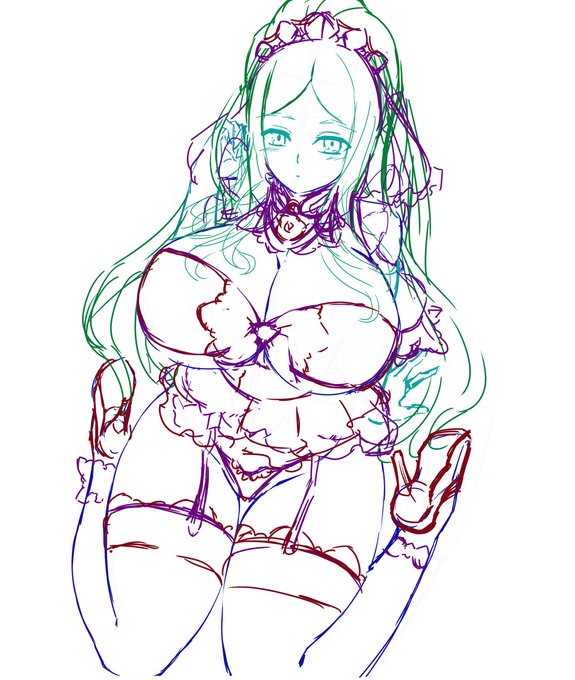 進行中のカトレア(ポケモン)。
髪型をどうするか悩み中。 