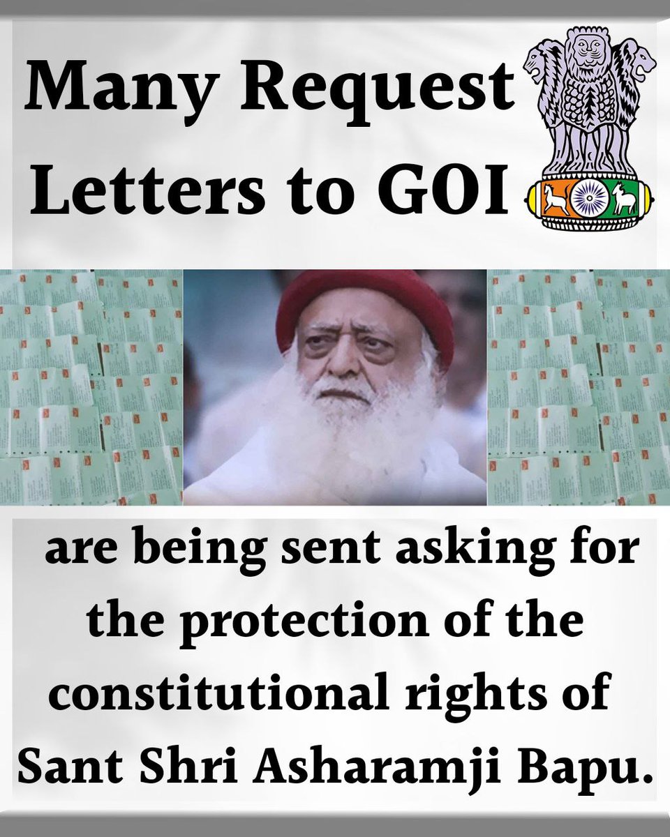 jaimindave_13's tweet photo. #LettersToGOI  जाँच अधिकारी ने लड़की के नम्बर की 12 अगस्त से 17 अगस्त तक की कॉल डिटेल्स कोर्ट में पेश नहीं की Sant Shri Asharamji Bapu के खिलाफ रचे गए षड्यंत्र को जनता ने सरकार को अवगत कराया है और Justice For Bapuji की मांग की है Voice Of People https://t.co/rh6ObPTfZV