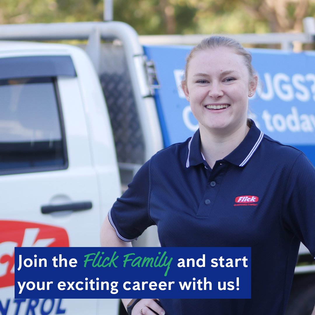 There's no better time to join the Flick Family! Become part of the leading pest control and hygiene company in Australia. 

Joining the Flick Family comes with many benefits ✔️  

Apply now: bit.ly/3a60uCC
