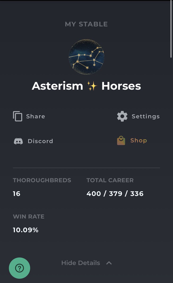 Hit 400 <a href="/zed_run/">zed_run</a> wins this afternoon. Nowhere near the level of the big stables and very few of mine make any money, but I’m loving this journey and looking forward to turning wins into profit 🔜
