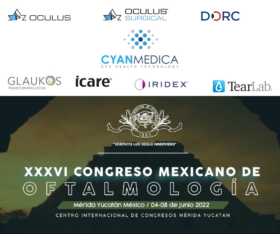CyanMedica's tweet photo. Cyan Medica lo invita al XXXVI Congreso Mexicano de Oftalmología, del 04 al 08 de Junio 2022, Centro Internacional de Congresos Mérida, Yucatán.
Los invitamos a conocer mas de Cyan Medica en la expo comercial.

Para más información ingrese a:
https://t.co/YwYfP4Apnk https://t.co/aTi3Awnl2O