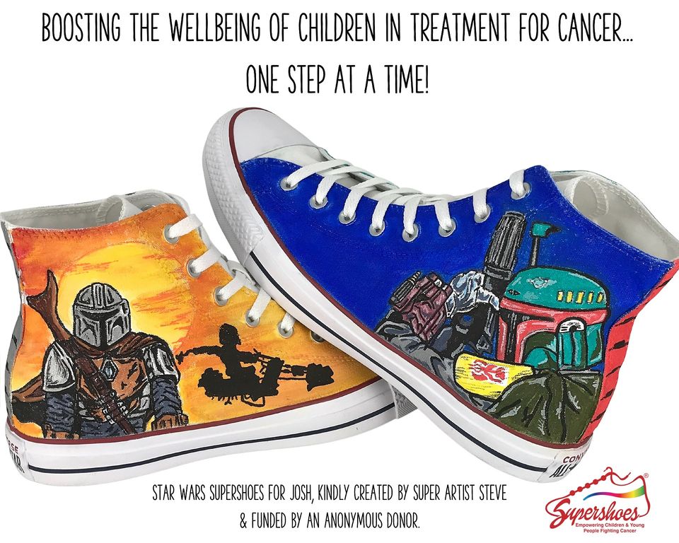 tk210's tweet image. Very proud to share the news of @SupershoesUK - dedicated to boosting the spirits of kids fighting cancer one step at a time! And we LOVE the Star Wars themed shoes!!!
facebook.com/SupershoesUK
#Lacedwithhope #ChildhoodCancer #Volunteer #Artists #StarWars