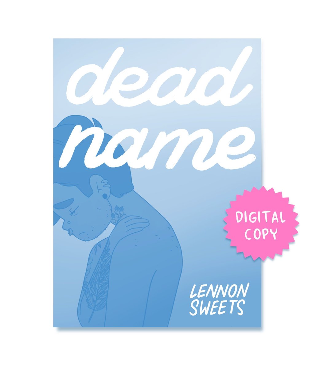 Lennonsweets's tweet photo. My name is Lennon and I am a trans comic artist!

2 years ago, I made my debut comic, 'Deadname', about coming to terms with my own gender identity through 'five stages of grief'. (It has a happy ending, I prom!)

In honor of Pride, it is now available for FREE!

🌈Link Below!🌈 https://t.co/RWW8qIjAqM